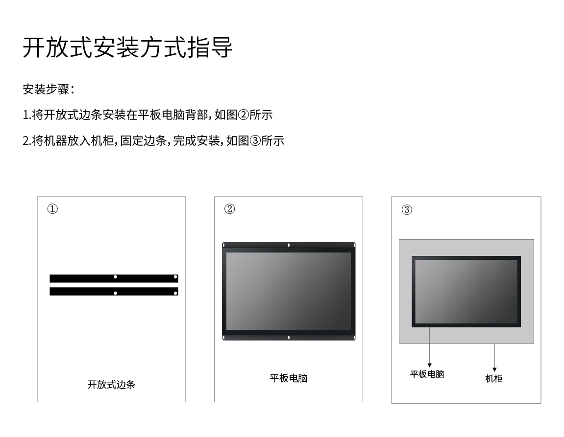 开放式装置指导,开放式工业平板一体机,开放式显示器